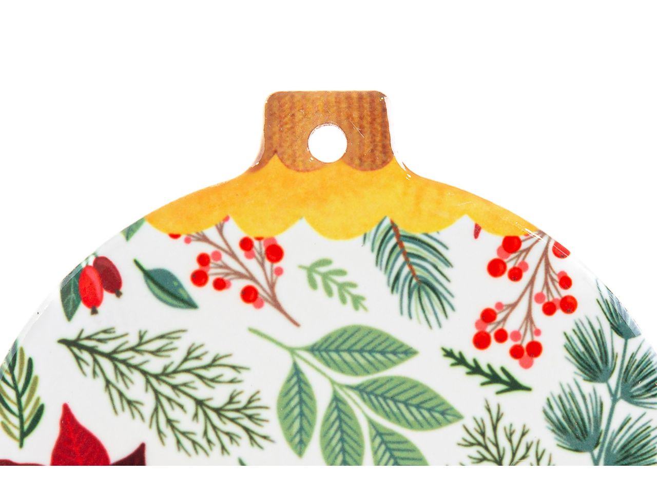 Poggia moka in ceramica bianco natale misura 10,5x11cm