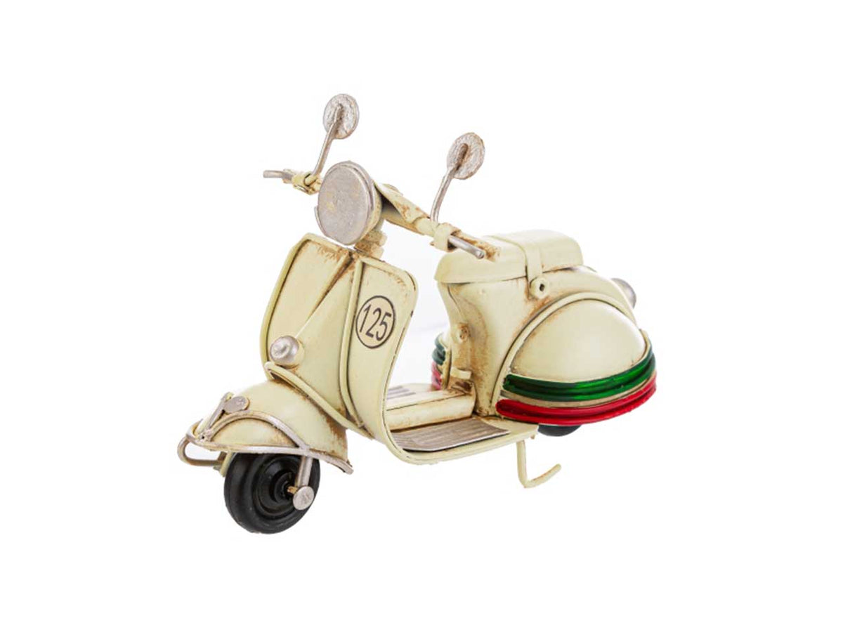 Vespa modellino decorativo in metallo beige 11,5x7 cm - Le Stelle
