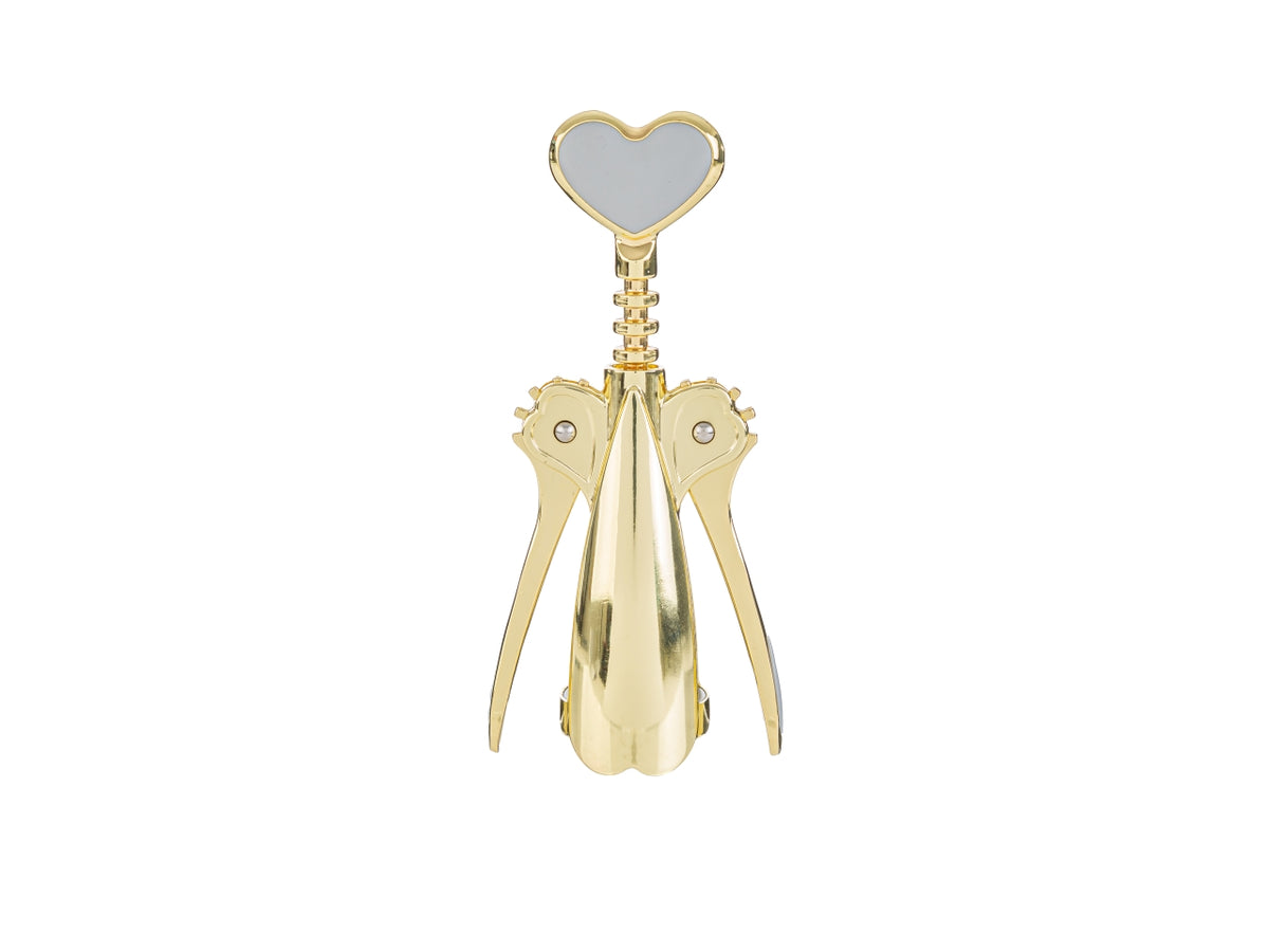 Apribottiglie in metallo colore oro astuccio misura 16cm