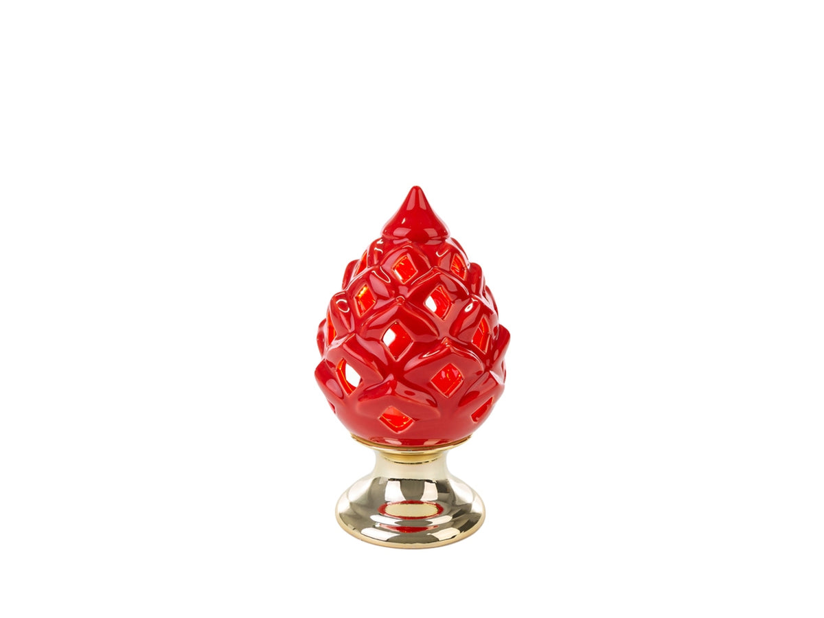 Pigna led porcellana rosso 11xh.19cm $