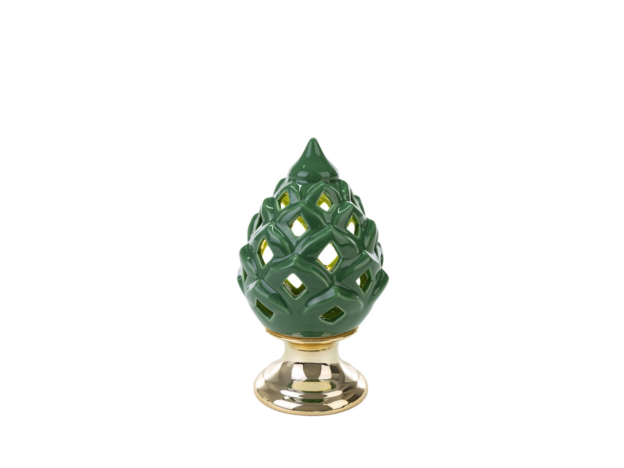 Pigna led porcellana verde 11xh.19cm