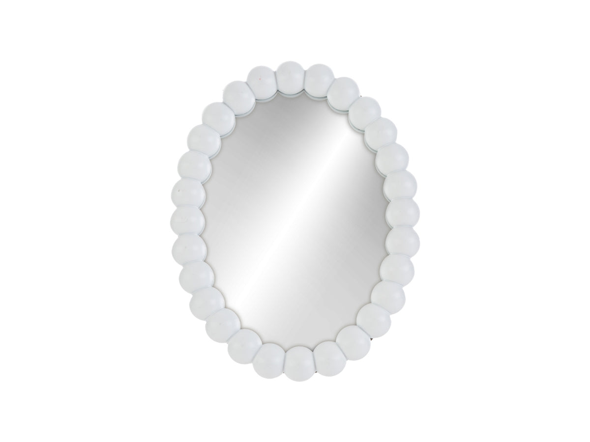 Specchio perline ovale resina 15,5x2,5xh.20cm