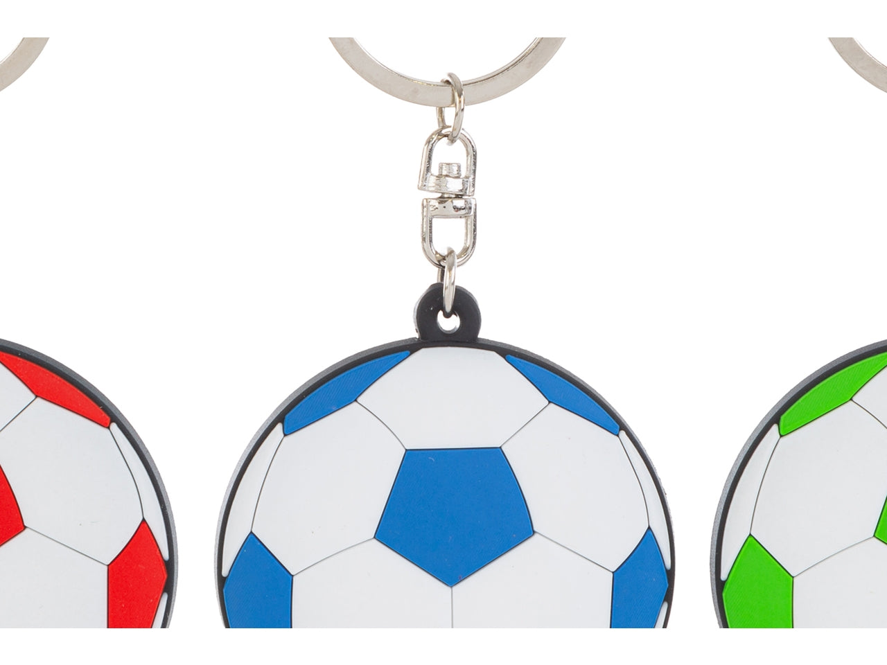 Portachiavi pallone calcio 5cm 3 colori assortiti