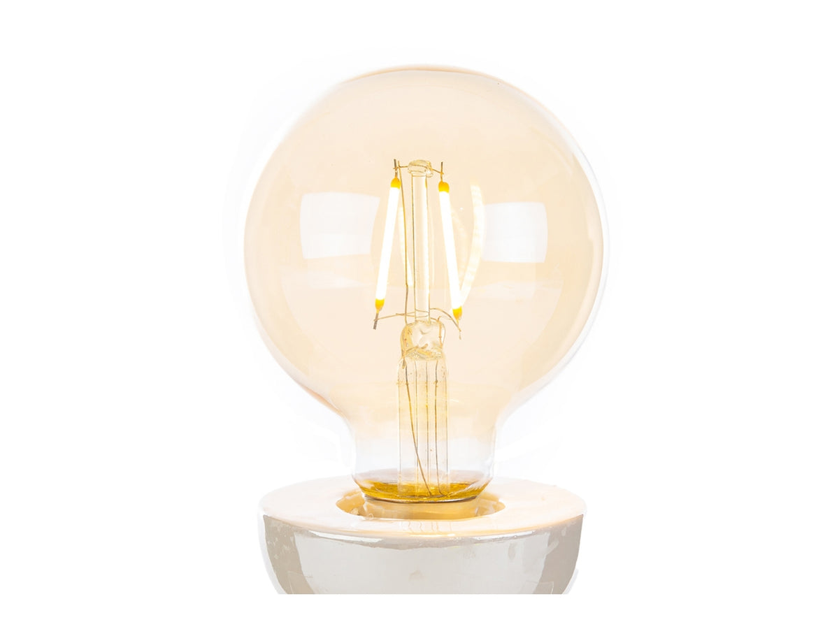 Lampada porcellana bianca 9,5x9,5xh.18,5cm con shopper