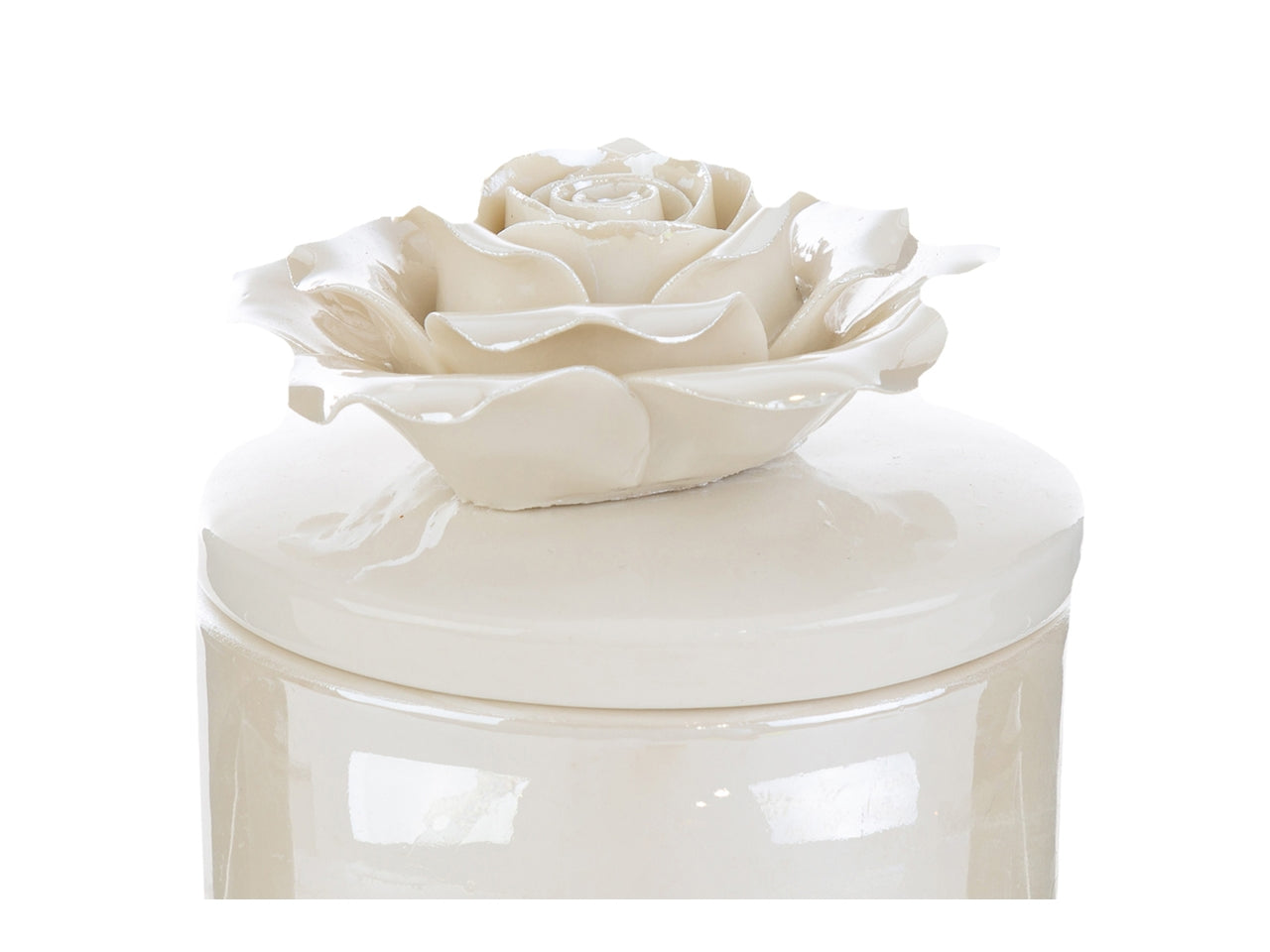 Candela scatola porcellana bianca 7,5x7,5xh.10,5cm con astuccio