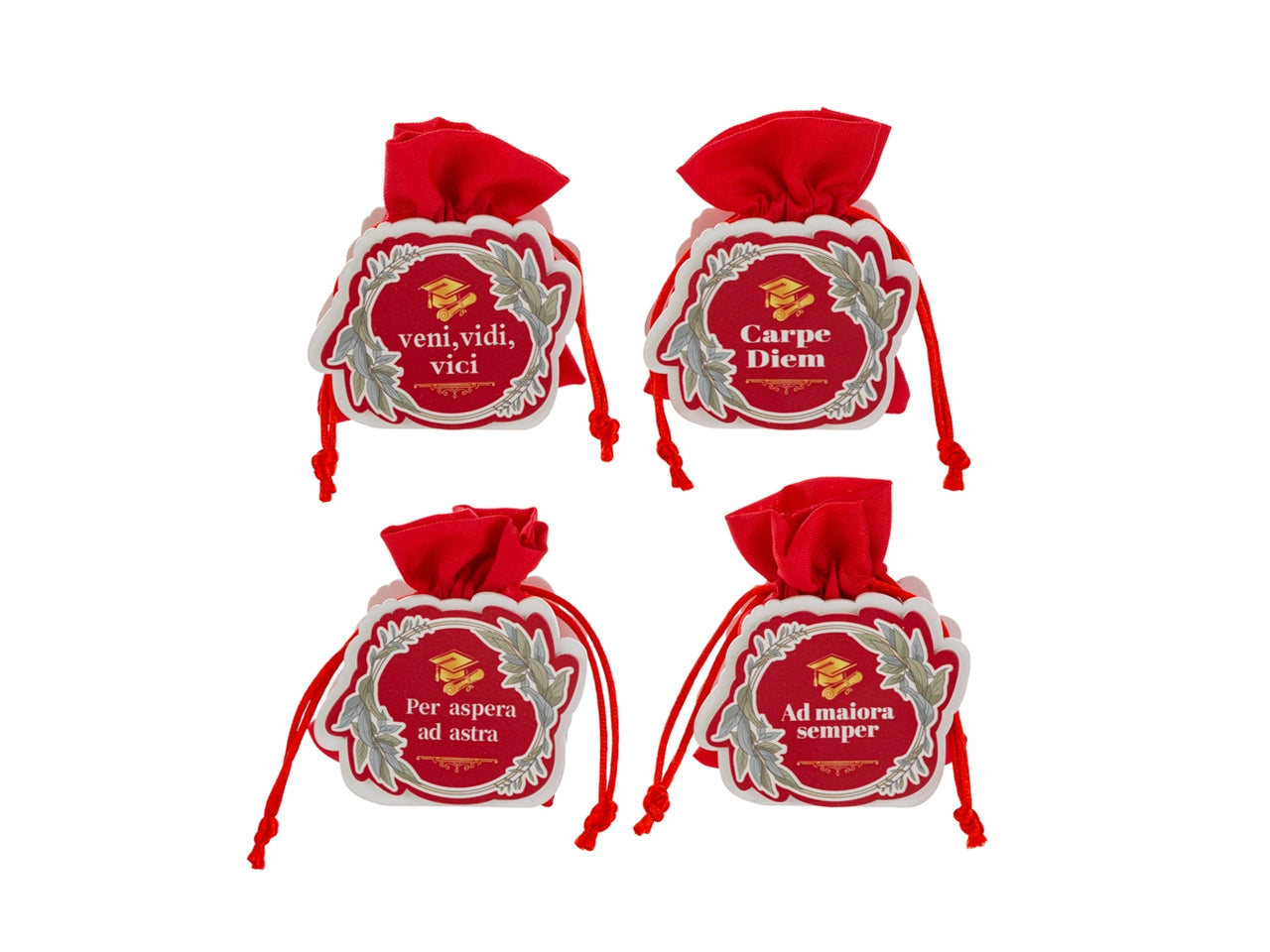 Portasacchetto legno laurea 8x3,5xh.6cm 4 assortimenti