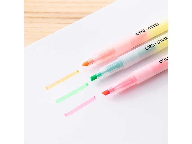 Evidenziatore doppia punta 6 pezzi