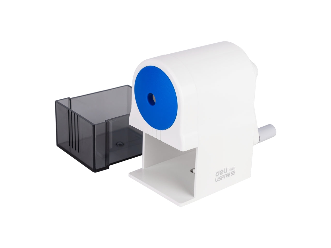 Temperamatite manuale con manovella in 3 colori assortiti in plastica, 5 gradi di affilatura - Deli