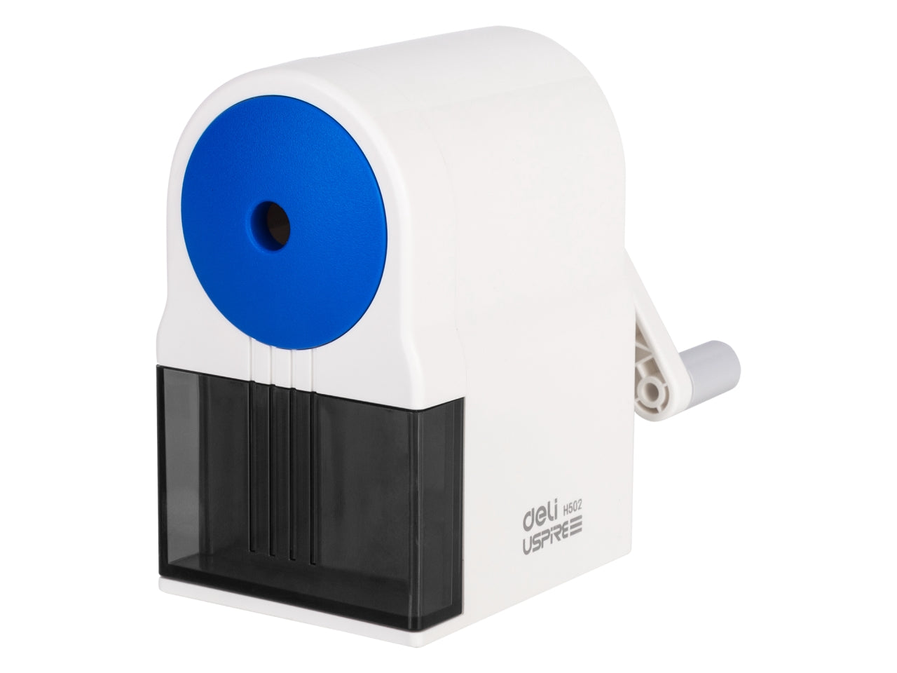 Temperamatite manuale con manovella in 3 colori assortiti in plastica, 5 gradi di affilatura - Deli