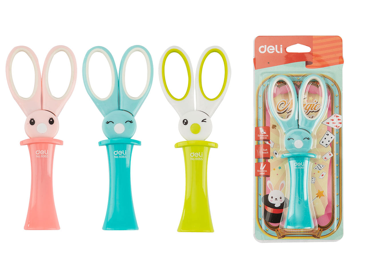 Forbici con lama in metallo in 3 colori assortiti - Deli