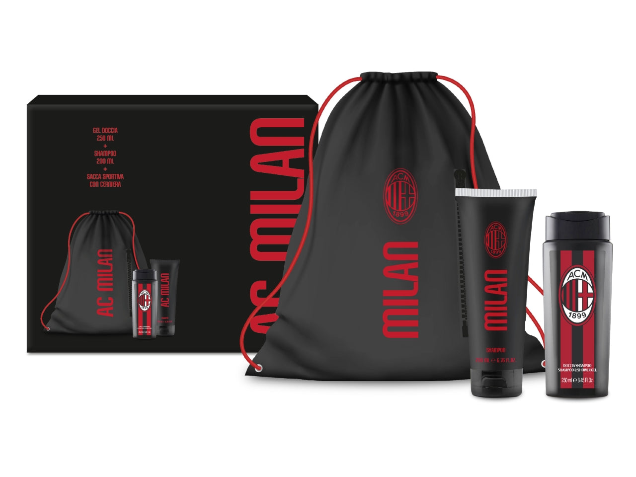 Milan sacca con doccia shampoo 250ml e shampoo 200ml