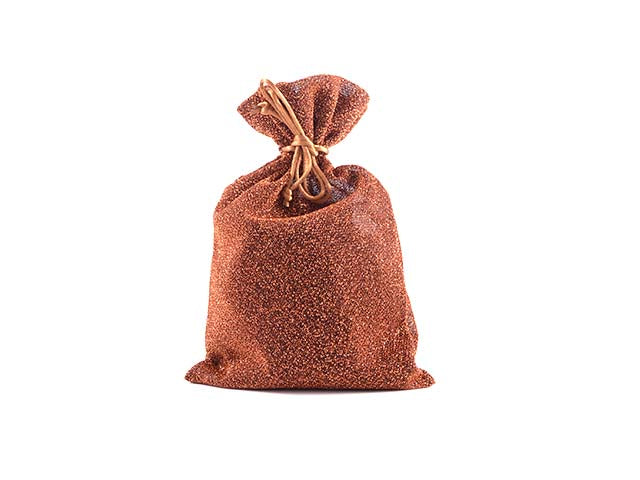 Sacchetto glitter 15x25cm rame 18563