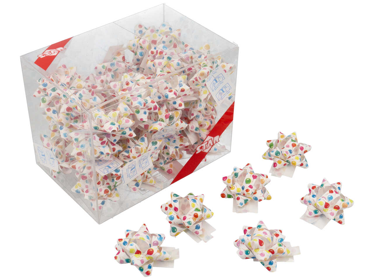 Coccarde 10mm decoro ballons - la confezione contiene 50 coccarde