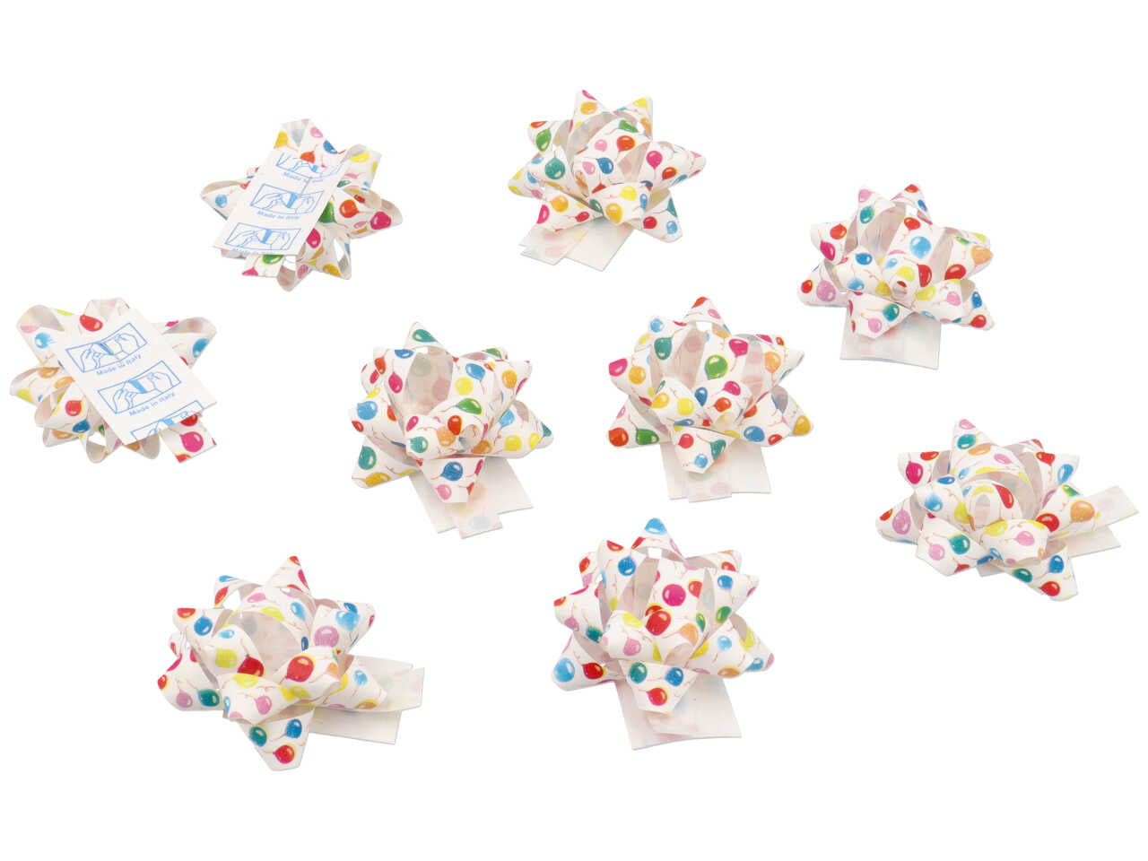 Coccarde 10mm decoro ballons - la confezione contiene 50 coccarde