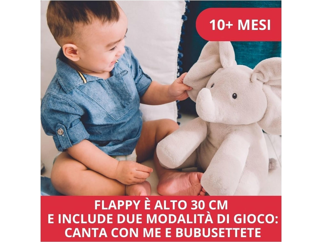 Gund flappy elefantino interattivo parlante