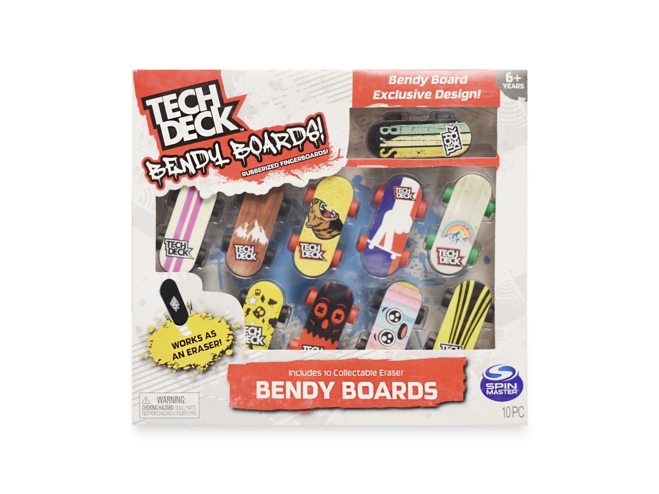 Tech deck rubberised bendy boards confezione con 10 pezzi$