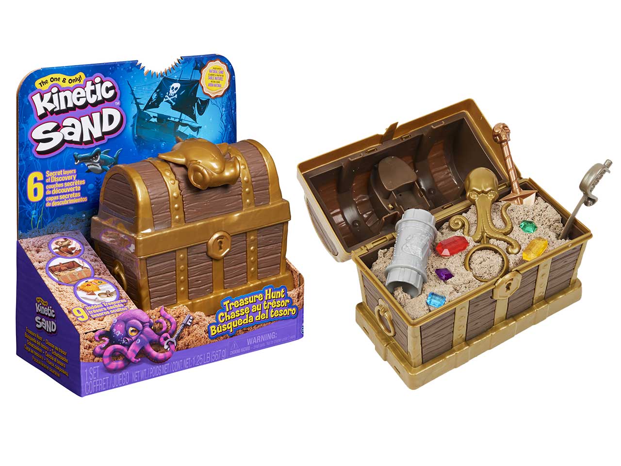 Kinetic sand playset caccia al tesoro