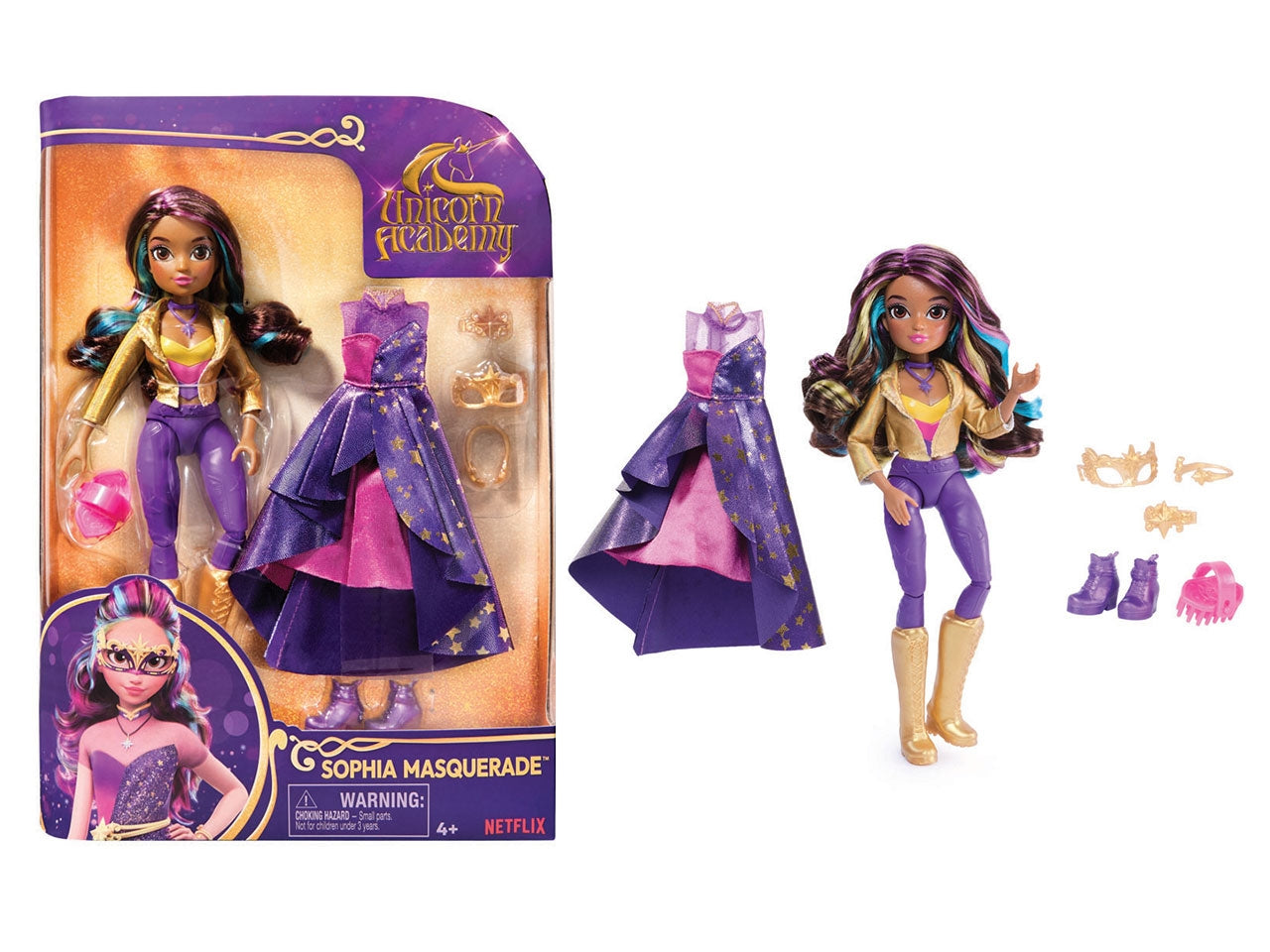 Unicorn academy deluxe sophia masquerade fashion doll | Spin Master