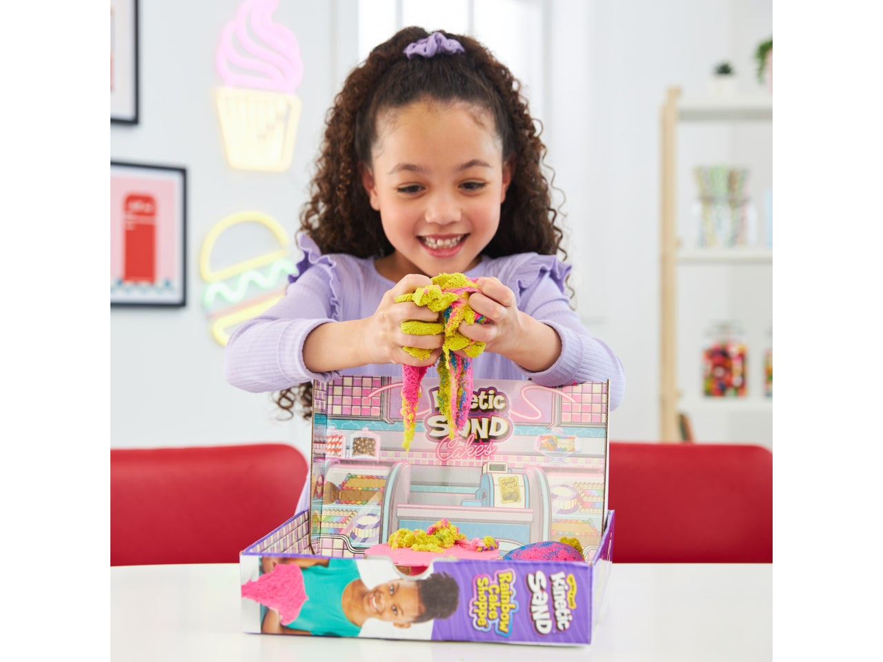 Kinetic sand torte arcobaleno