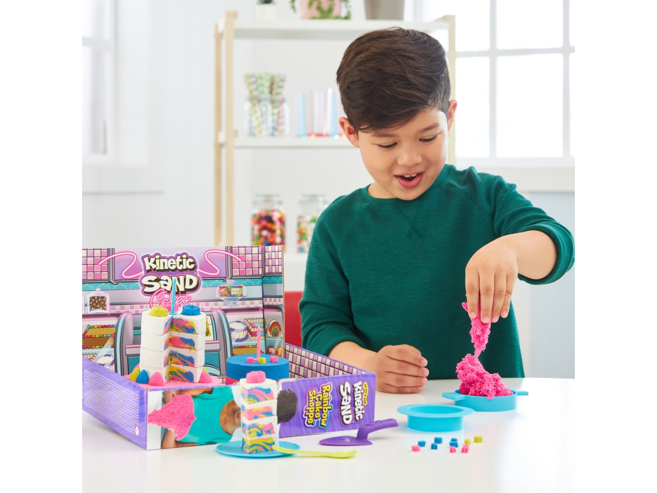 Kinetic sand torte arcobaleno