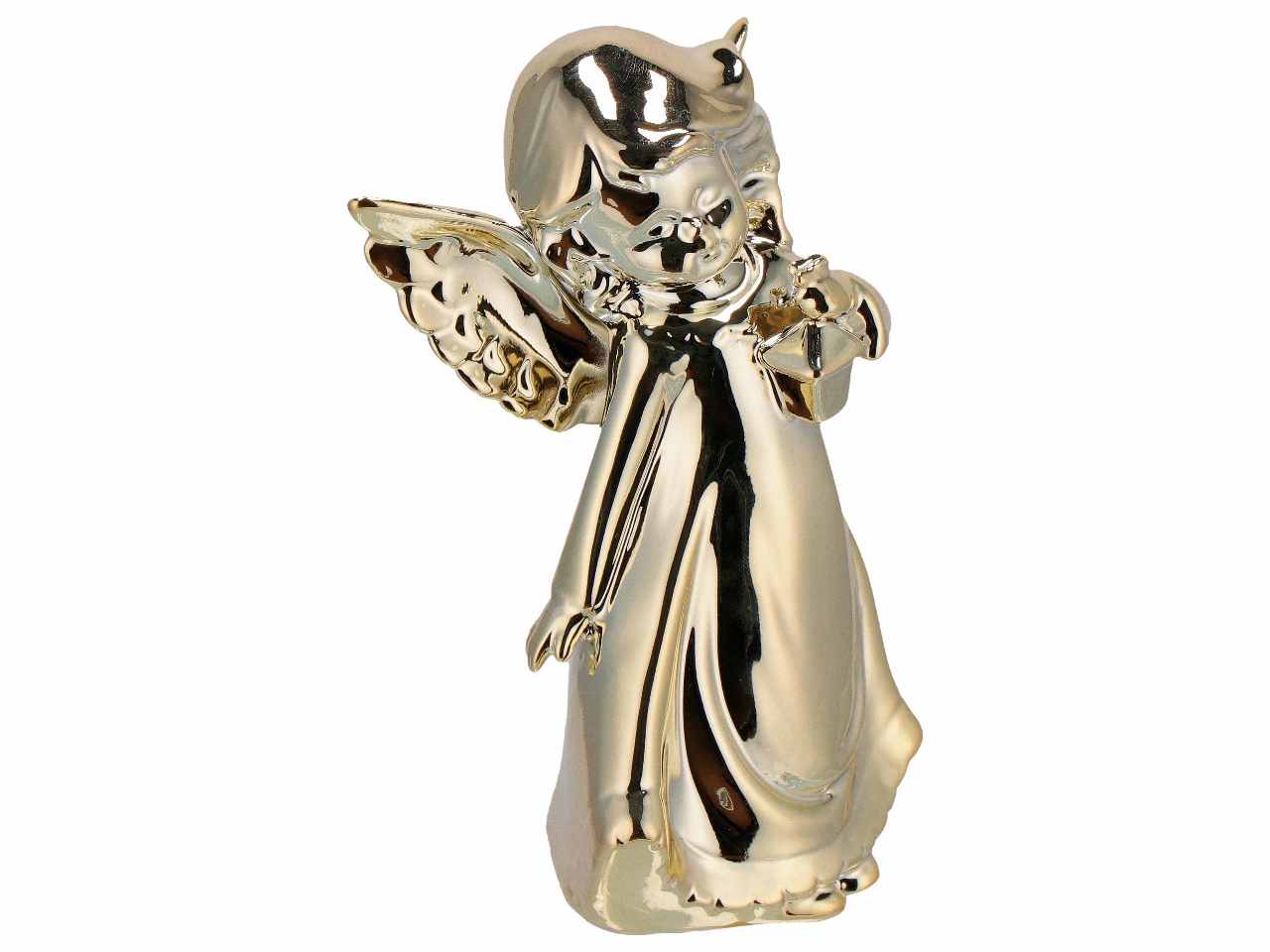 Angelo in ceramica natalizio 9x6xh15cm