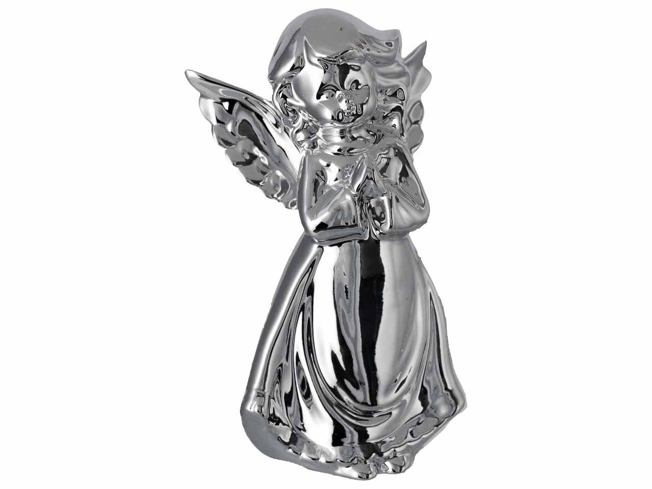 Angelo in ceramica natalizio 9x6xh15cm