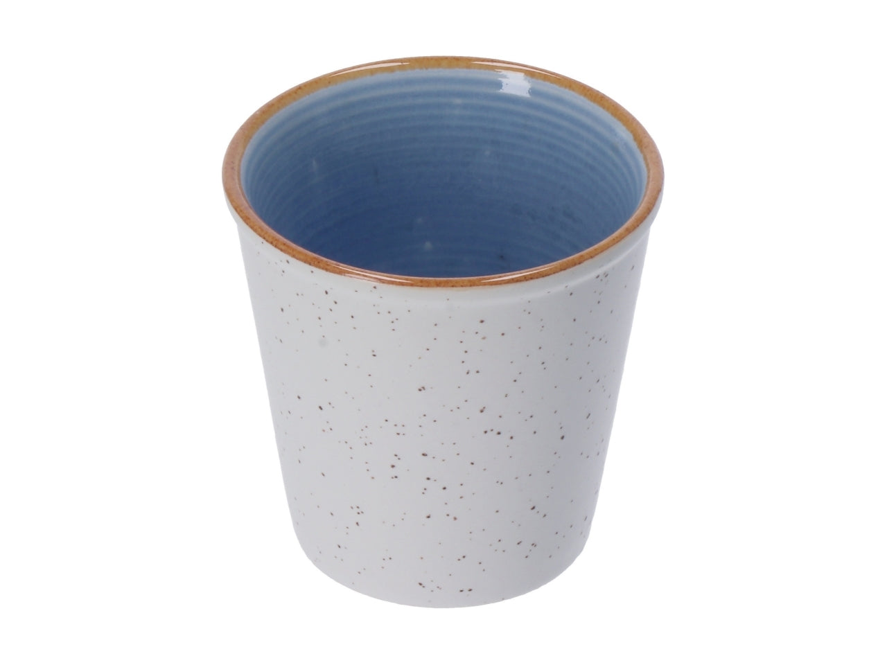 Set da 6 - Bicchieri per liquore in ceramica, multicolor stile scandinavo, lavorazione a rilievo, lavabile in lavastoviglie - d.7xh.7cm -  Star