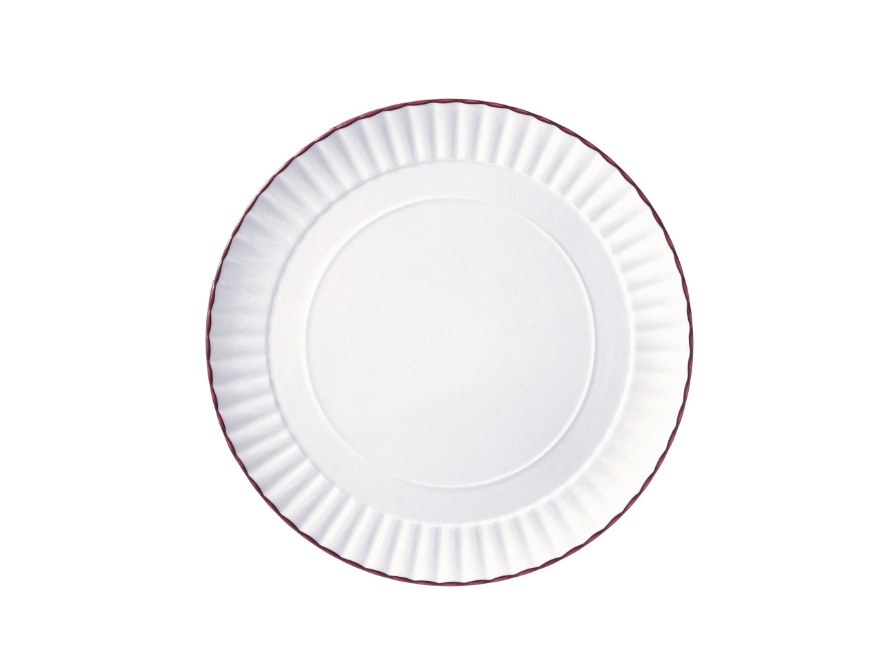 Vassoio tondo in porcellana avorio con bordo colorato, stile country, utilizzabile in forno e microonde, lavabile in lavastoviglie - 28cm - Star