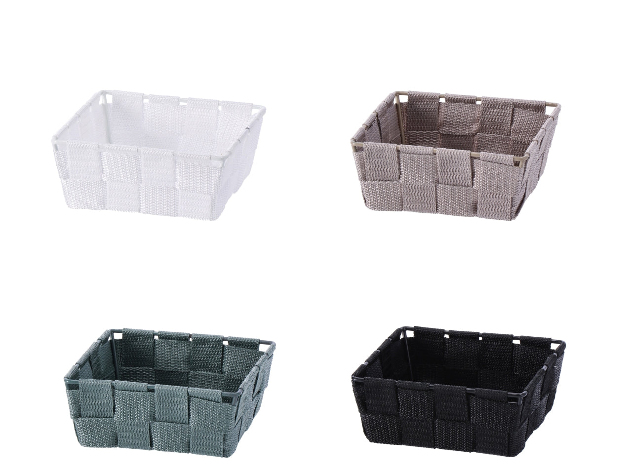 Cestino in tessuto 14x14xh.5,5cm kate 4 colori assortiti