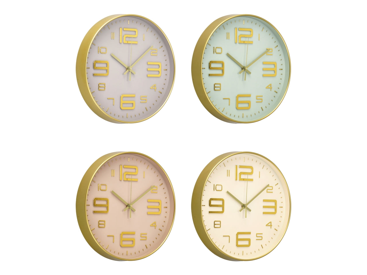 Orologio da parete d.30cm 4 colori assortiti