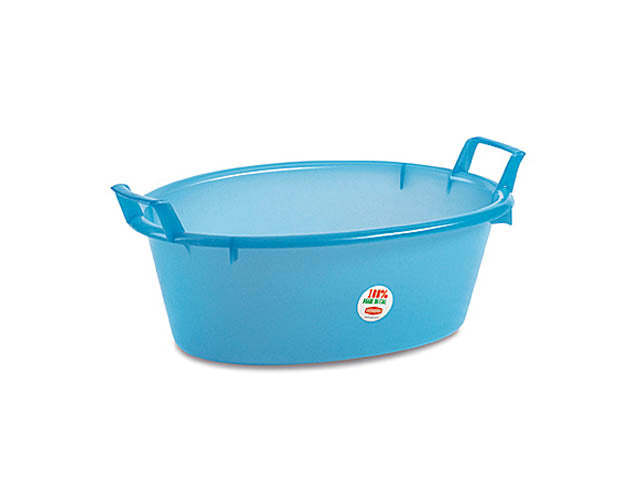 Bacinella ovale 60cm 30lt azzurra 31600