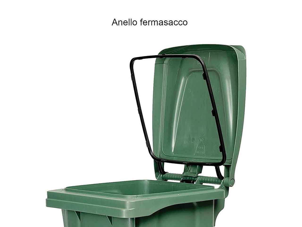 Bidone carrellato c/pedale 120lt 25701