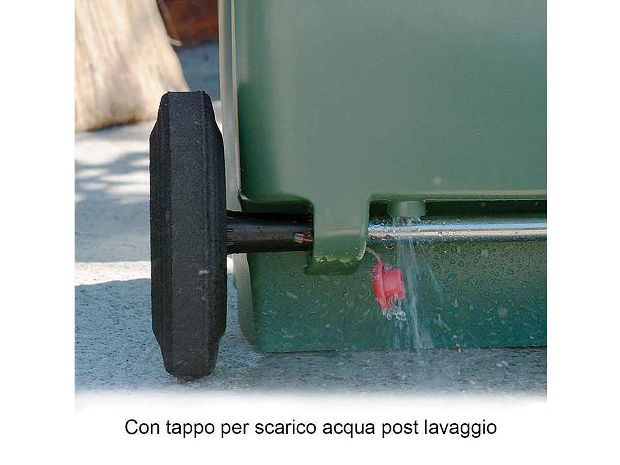 Bidone carrellato c/pedale 120lt 25701
