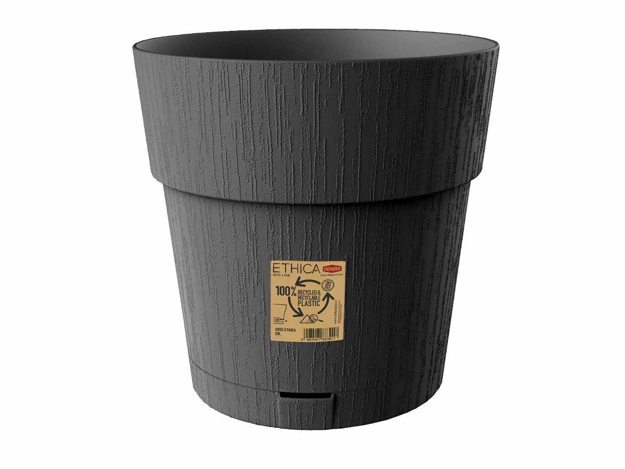 Vaso ethica d.30xh.29cm colore grafite