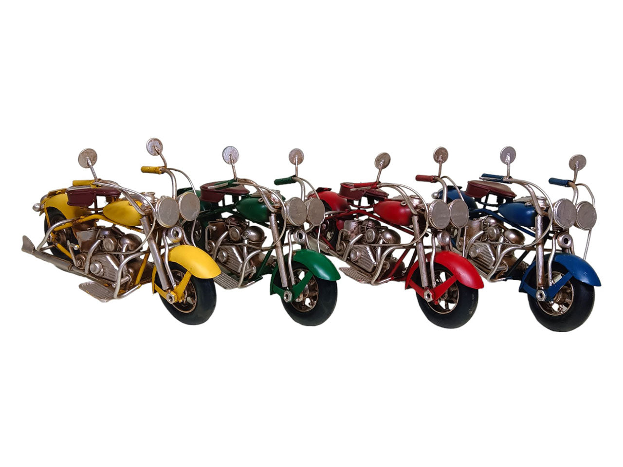 Modellino decorativo moto custom vintage in metallo 4 colori assortiti - Sud import