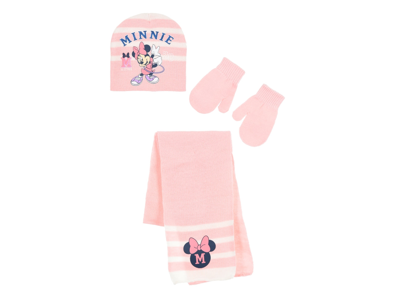 Minnie sciarpa+guanti+cappello