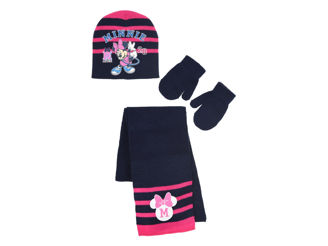 Minnie sciarpa+guanti+cappello