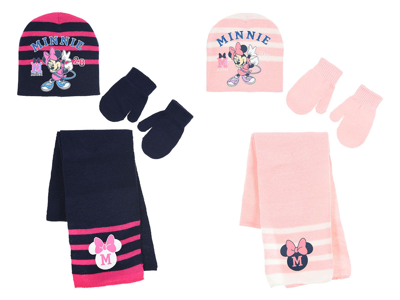 Minnie sciarpa+guanti+cappello