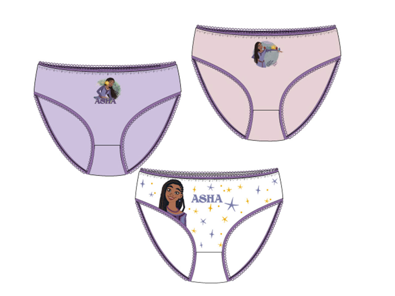 Wish set 3 mutande 3-8anni