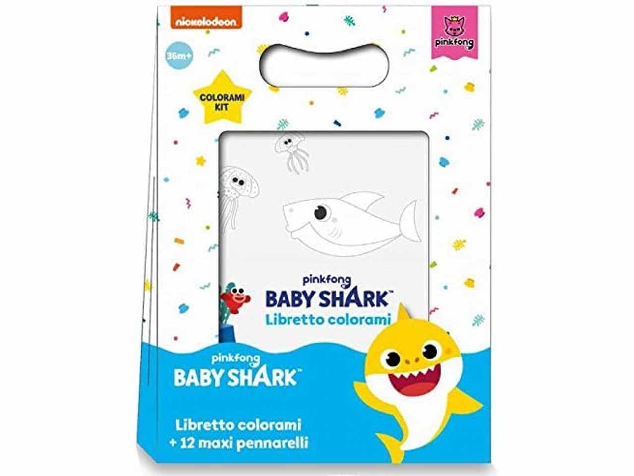 Baby shark libro colorami +12 maxi pennarelli