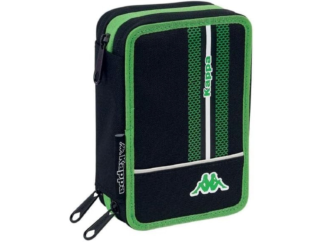 Astuccio 3 zip Kappa completo di accessori in colori assortiti, 20x12,5x7 cm$
