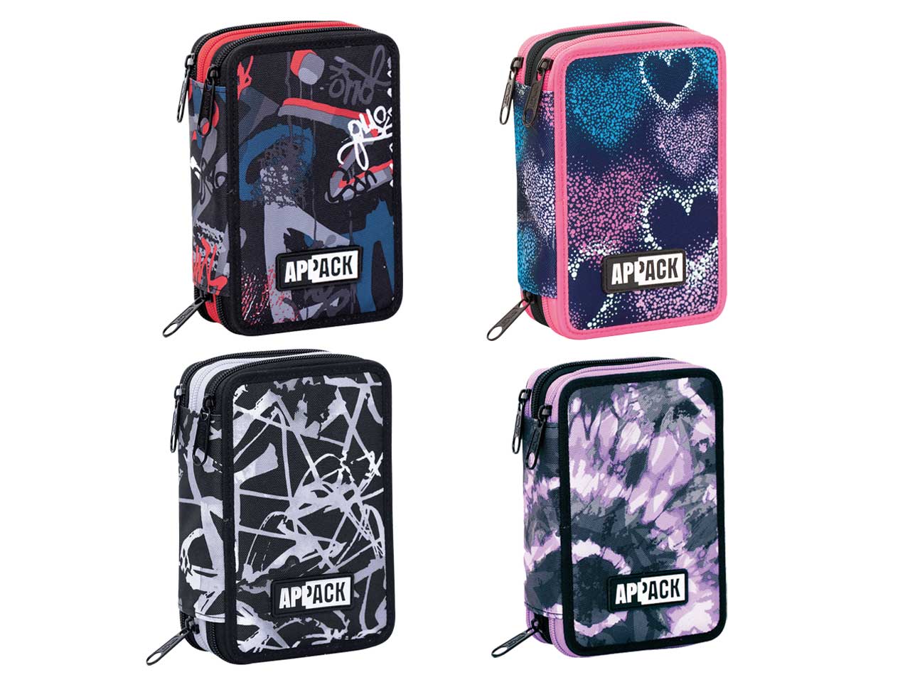 Astuccio a tre scomparti Appack con 44 accessori, assortiti 12,5x20x7 cm - Seven