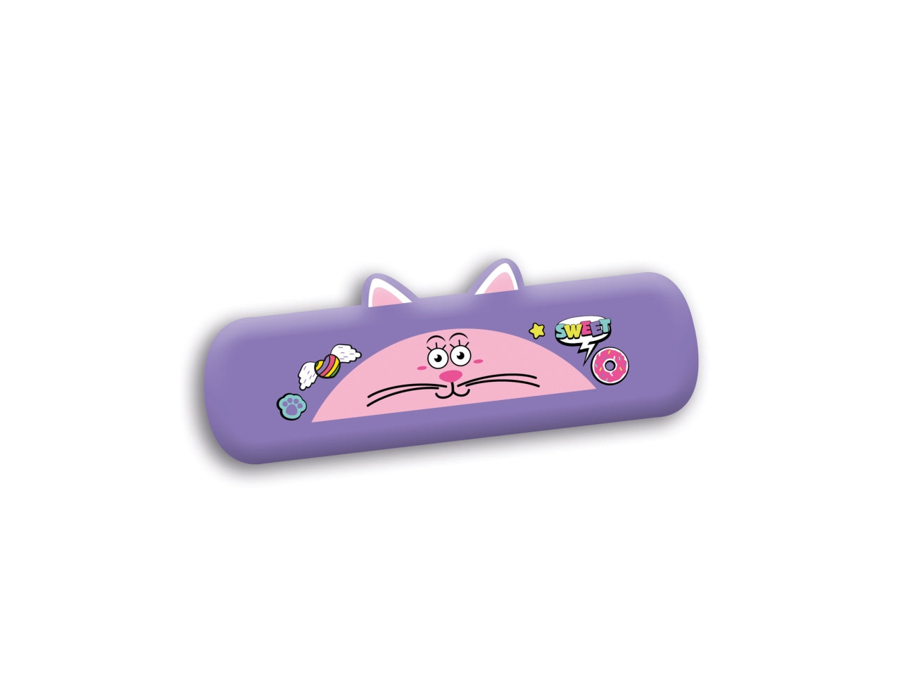 Astuccio ovale scuola Mitama Animals di silicone assortiti, 6,5x22 cm$
