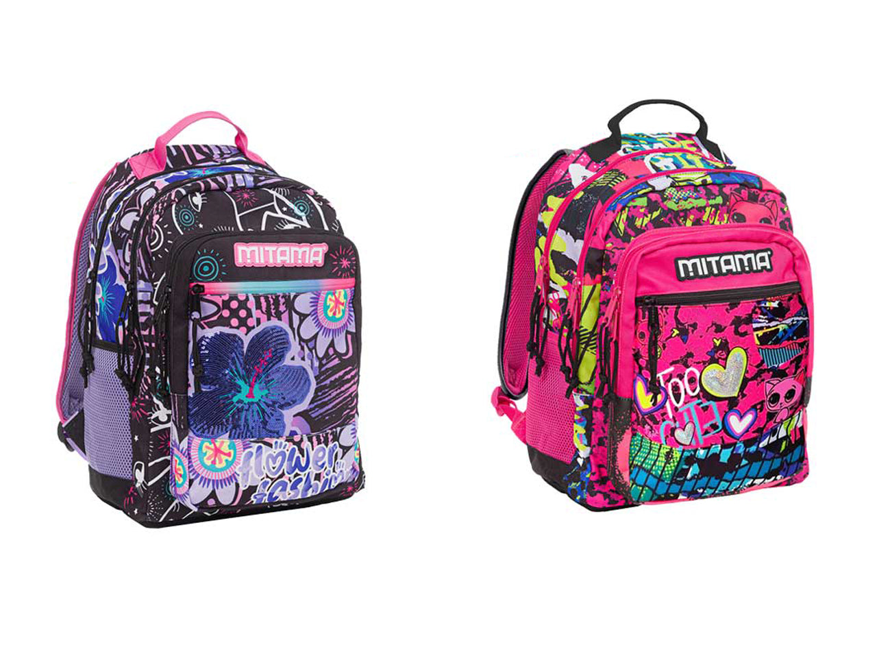 Zaino scuola Mitama estensibile mix Girl in tessuto impermeabile, assortiti, 40x28x25 cm