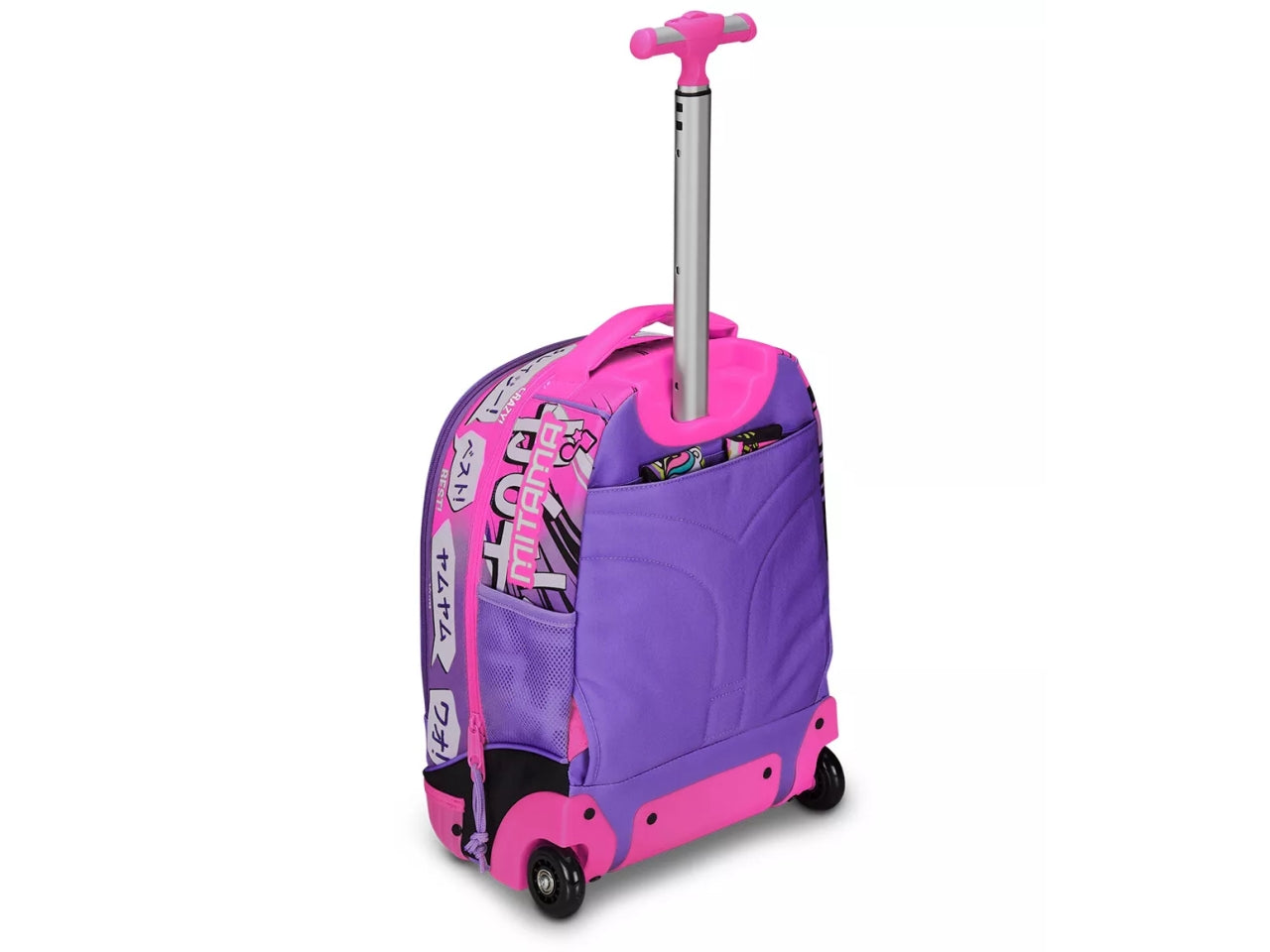 Zaino trolley scuola Mitama, Run Girl in tessuto impermeabile assortiti con tasca laterale porta borraccia, 34x50x26 cm, 33 lt