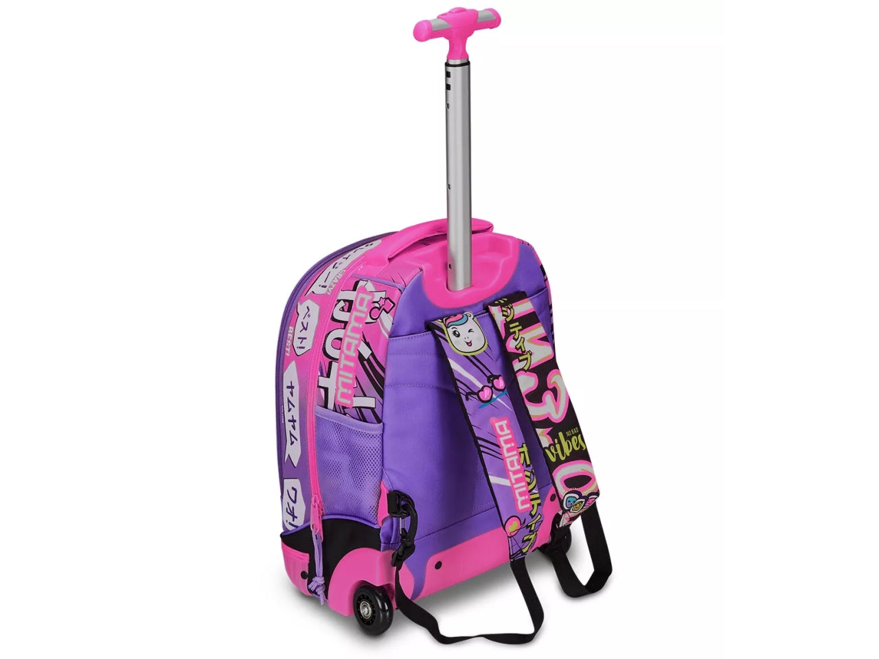 Zaino trolley scuola Mitama, Run Girl in tessuto impermeabile assortiti con tasca laterale porta borraccia, 34x50x26 cm, 33 lt