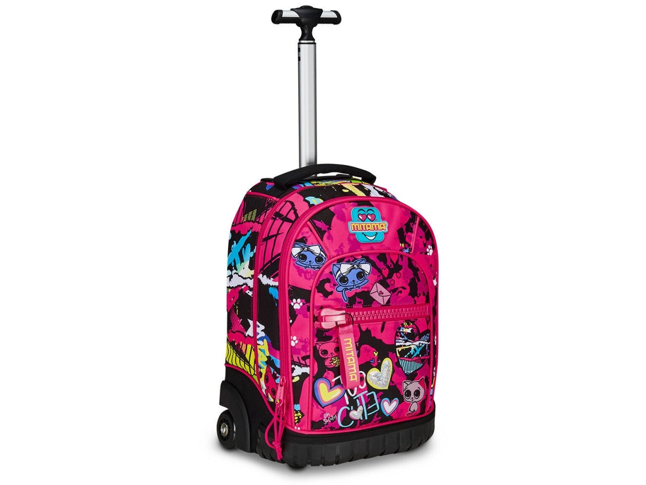 Zaino trolley scuola Mitama, Run Girl in tessuto impermeabile assortiti con tasca laterale porta borraccia, 34x50x26 cm, 33 lt
