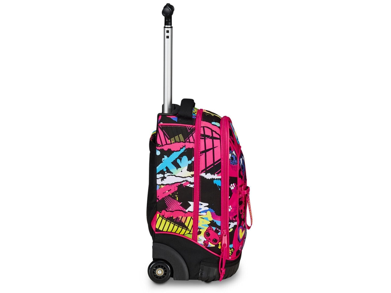 Zaino trolley scuola Mitama, Run Girl in tessuto impermeabile assortiti con tasca laterale porta borraccia, 34x50x26 cm, 33 lt