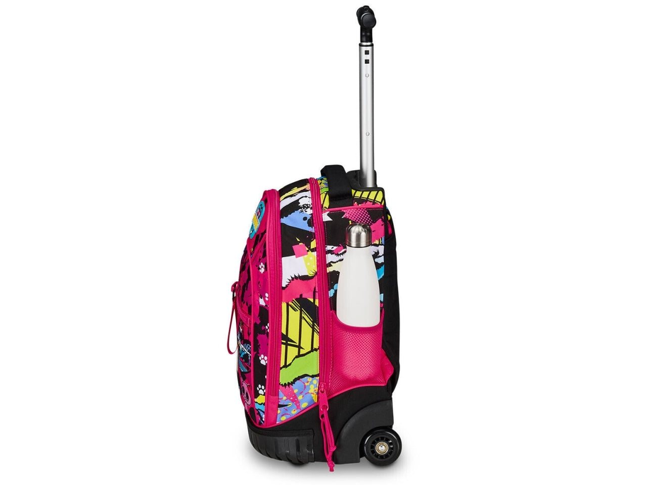 Zaino trolley scuola Mitama, Run Girl in tessuto impermeabile assortiti con tasca laterale porta borraccia, 34x50x26 cm, 33 lt