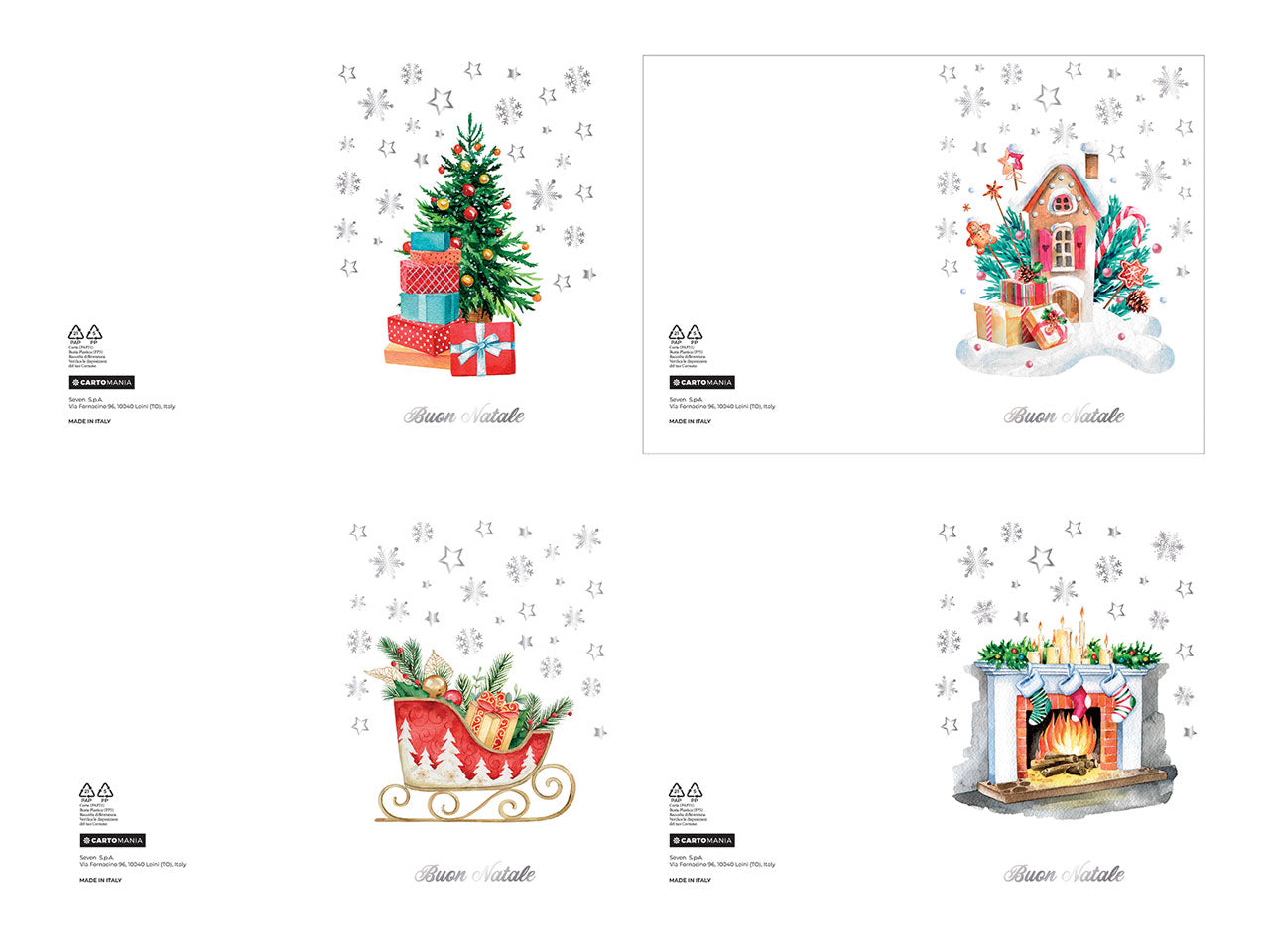 Biglietti natale rilievo cartomania | Seven